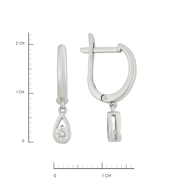 Серьги из золота 585 пробы с бриллиантами, Л 4506 4034 за 46400