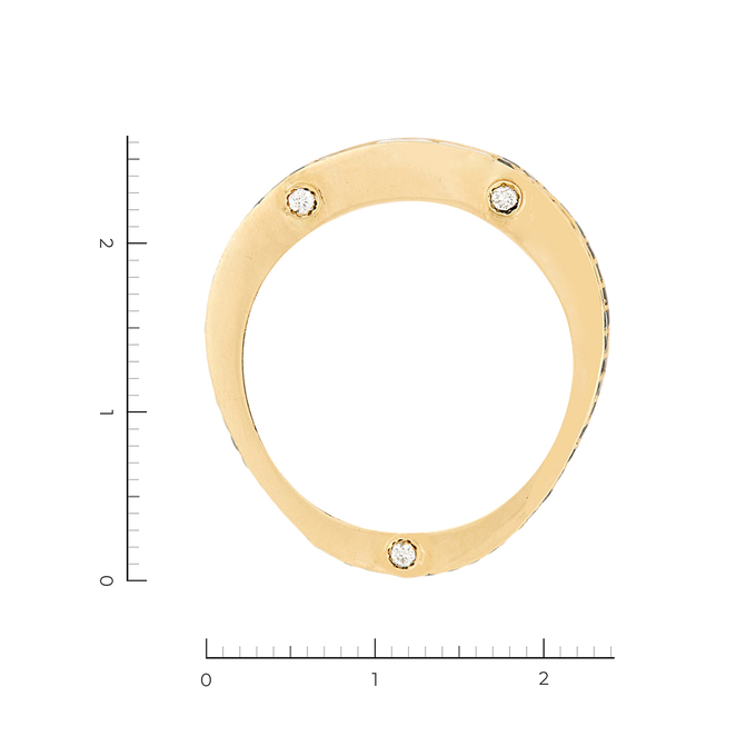 Кольцо из желтого золота 750 пробы c 133 бриллиантами, Л 2810 2422 за 320000