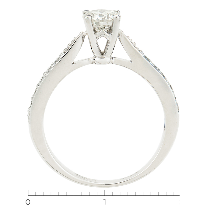 Кольцо из белого золота 585 пробы c 11 бриллиантами, Л 2808 6792 за 139300