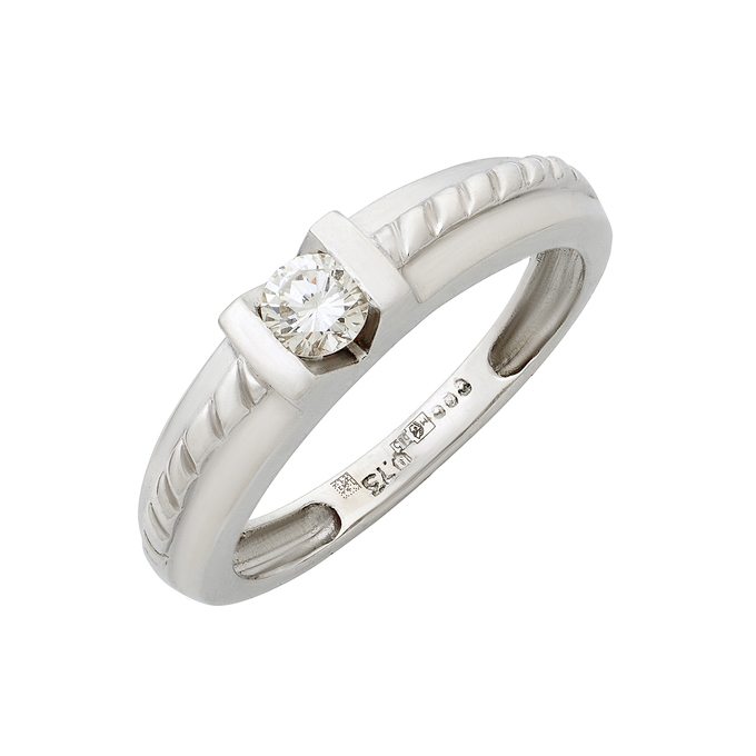 Кольцо из золота 585 пробы c бриллиантом