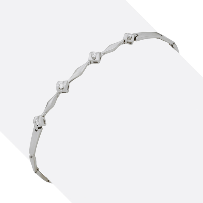 Браслет из золота 585 пробы c бриллиантами