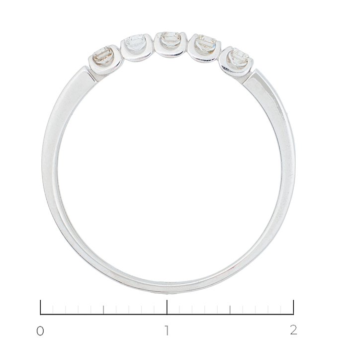 Кольцо из золота 585 пробы c 5 бриллиантами, Л 4306 0903 за 19120