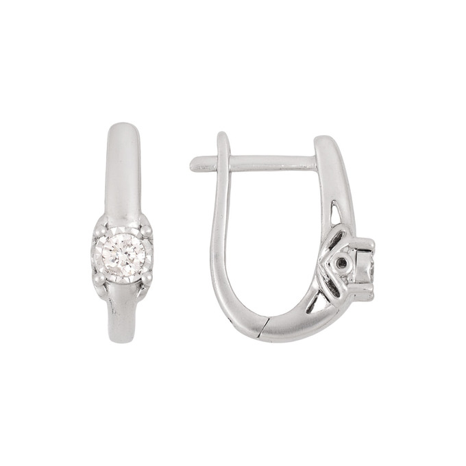 Серьги из золота 585 пробы c бриллиантами, Ц О007 2433 за 40320