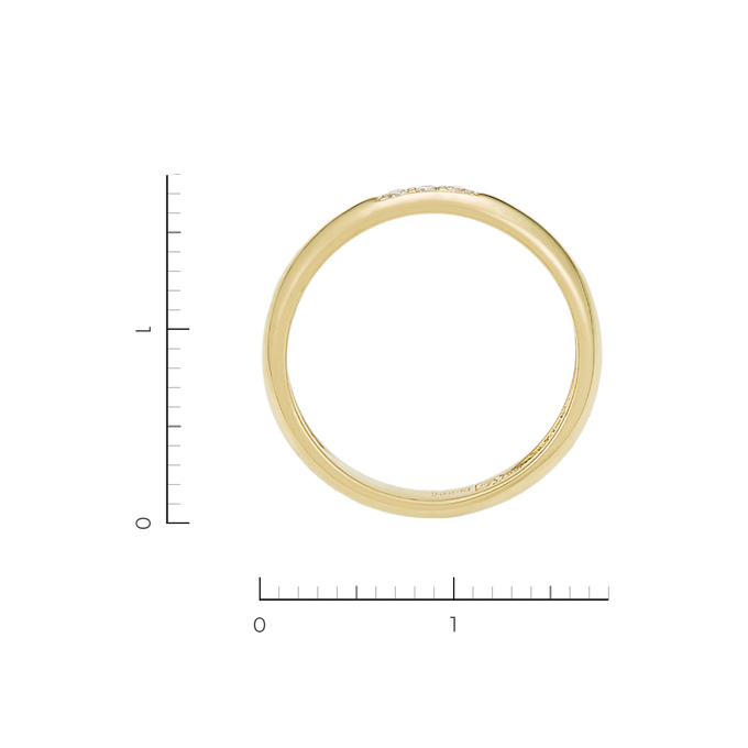 Кольцо из желтого золота 750 пробы c 3 бриллиантами