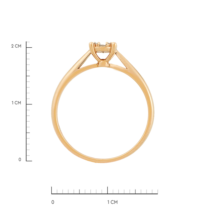 Кольцо из золота 585 пробы c бриллиантами, Л 3706 7130 за 32720