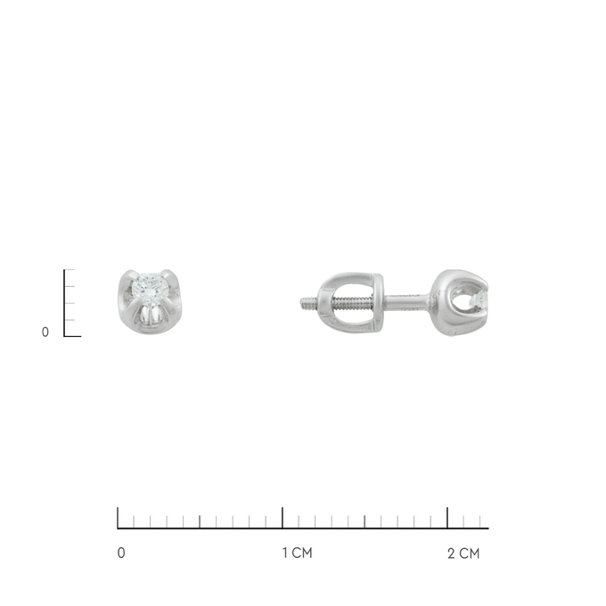 Серьги из золота 585 пробы c бриллиантами, Л 4506 9670 за 26240
