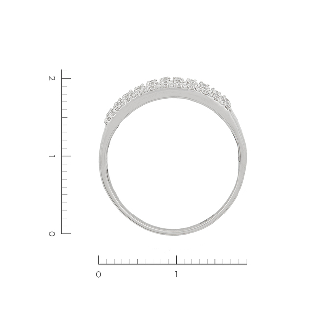 Кольцо из белого золота 750 пробы c 85 бриллиантами
