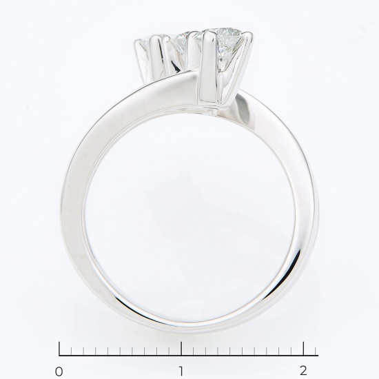 Кольцо из белого золота 750 пробы c 3 бриллиантами, Л22090487 за 534000