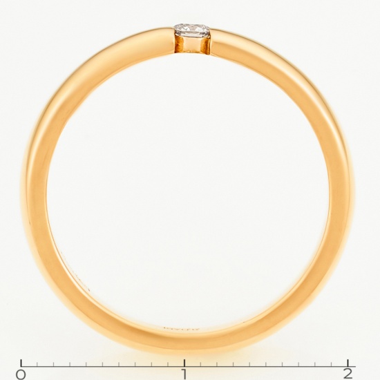 Кольцо из красного золота 585 пробы c 1 бриллиантом, Л32072252 за 18750