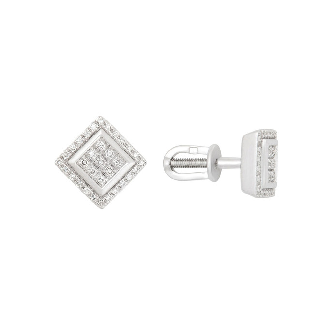 Серьги из золота 585 пробы c бриллиантами, Ц О007 3066 за 32000