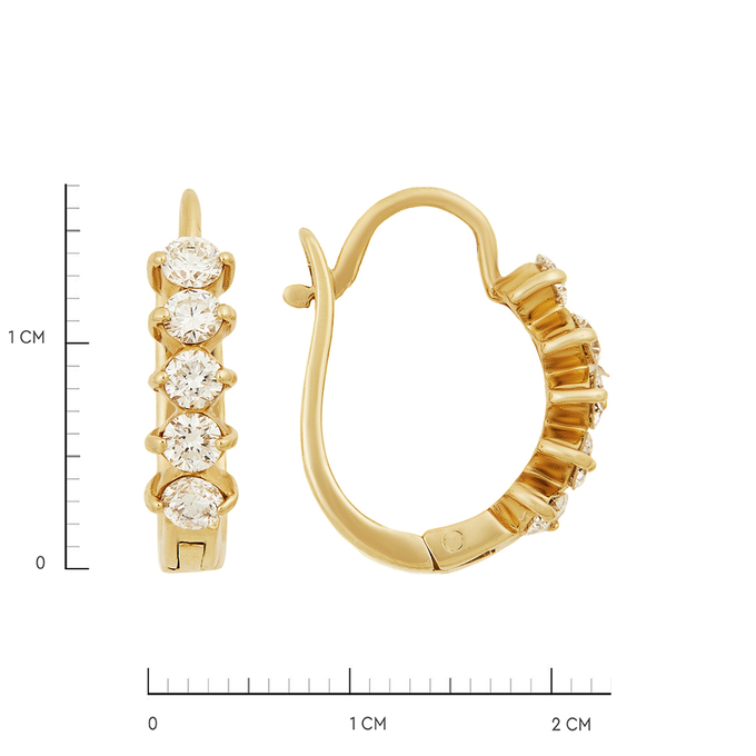 Серьги из золота 585 пробы c бриллиантами, Л 2810 6415 за 91200