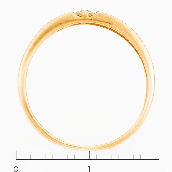 Кольцо из красного золота 585 пробы c 1 бриллиантом, Л28078934 за 8450
