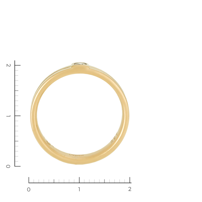 Кольцо из желтого золота 585 пробы c 1 бриллиантом, Л 7302 3265 за 34230