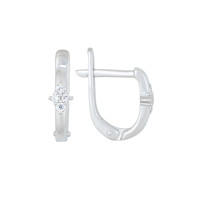 Серьги из золота 585 пробы c фианитами, Л 3907 9305 за 16400