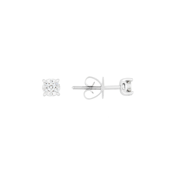 Серьга из золота 585 пробы c бриллиантами