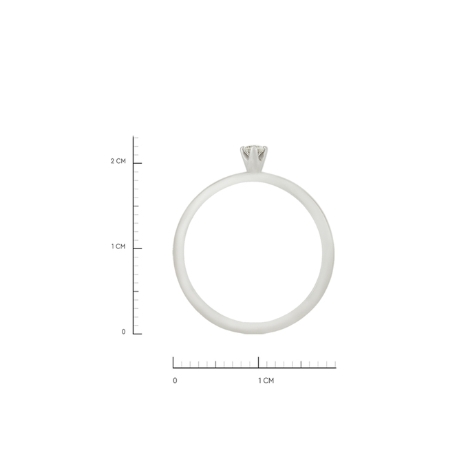 Кольцо из золота 585 пробы c бриллиантом