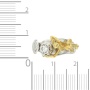 Кольцо из комбинированного золота 750 пробы c 1 бриллиантом 099458 фото 3