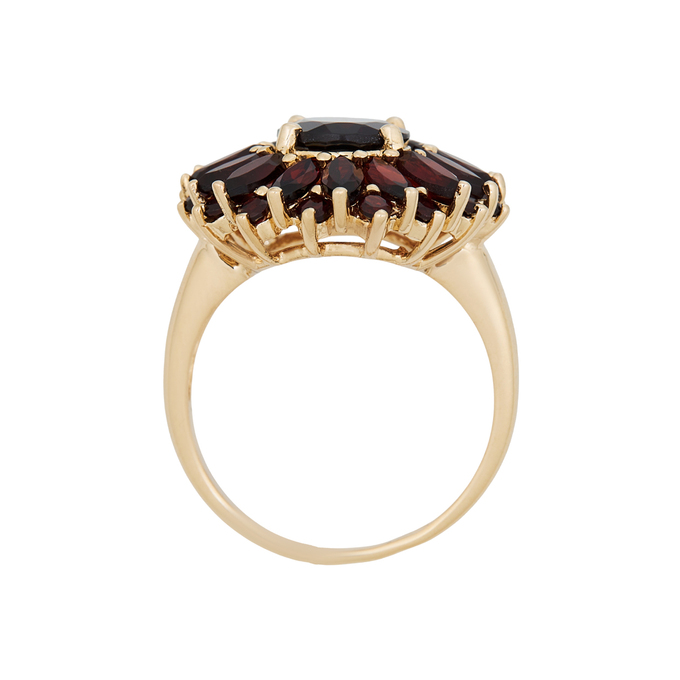 Кольцо из золота 585 пробы c гранатами, Л 0405 8615 за 81600