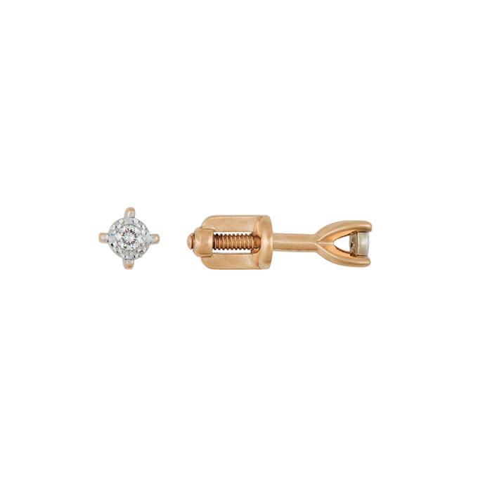 Серьги из золота 585 пробы c бриллиантами, Л 6302 3885 за 11120