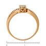 Кольцо из комбинированного золота 585 пробы c 17 бриллиантами Л73021372 фото 4