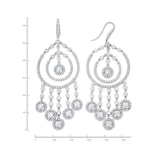 Серьги из золота 750 пробы c бриллиантами, Л 2810 9039 за 359100