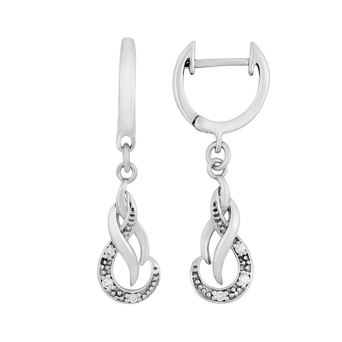Серьги из золота 585 пробы с бриллиантами, Л 5405 4565 за 25400