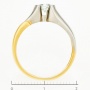 Кольцо из комбинированного золота 750 пробы c 1 бриллиантом Л05075002 фото 4