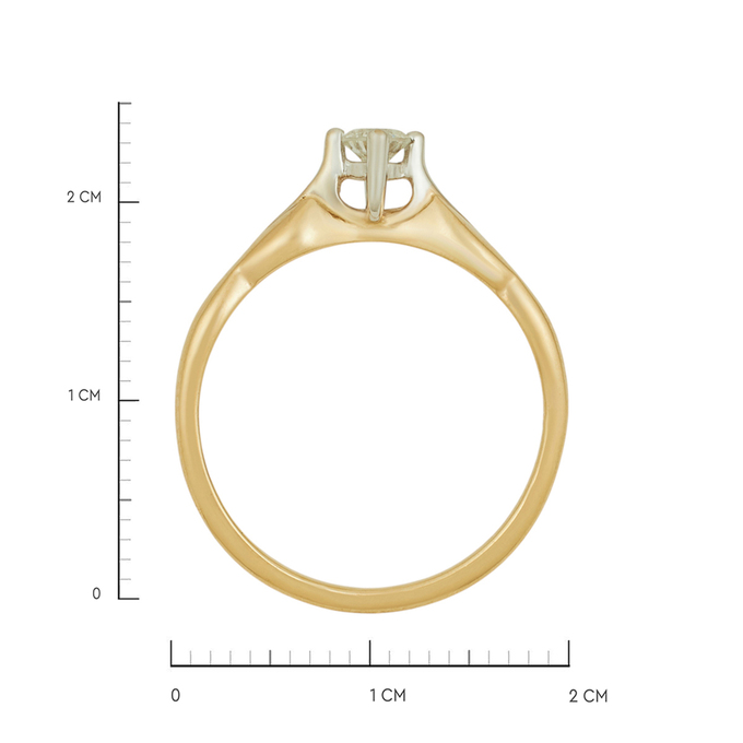 Кольцо из золота 585 пробы c бриллиантом