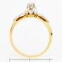 Кольцо из комбинированного золота 750 пробы c 3 бриллиантами Л66016468 фото 4
