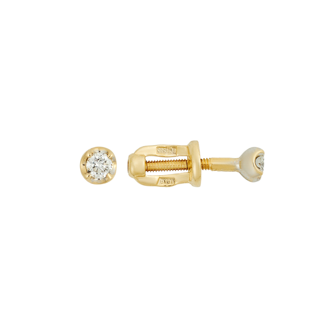 Серьги из золота 585 пробы с бриллиантами, Л 4609 4393 за 15200