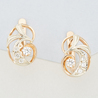 Серьги из золота 585 пробы c фианитами