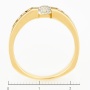 Кольцо из желтого золота 585 пробы c 9 бриллиантами Л45042428 фото 4