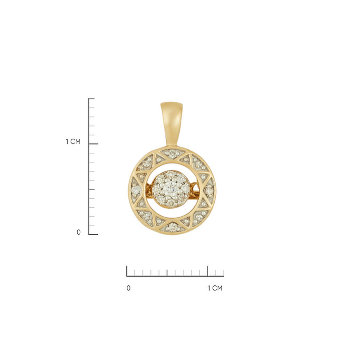Подвеска из золота 585 пробы c бриллиантами, Л 0515 3860 за 15120