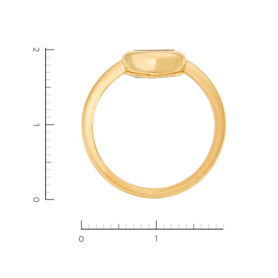Кольцо из желтого золота 750 пробы c 1 бриллиантом, Л41062710 за 107100