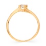 Кольцо из красного золота 585 пробы c 1 бриллиантом 105916 фото 2
