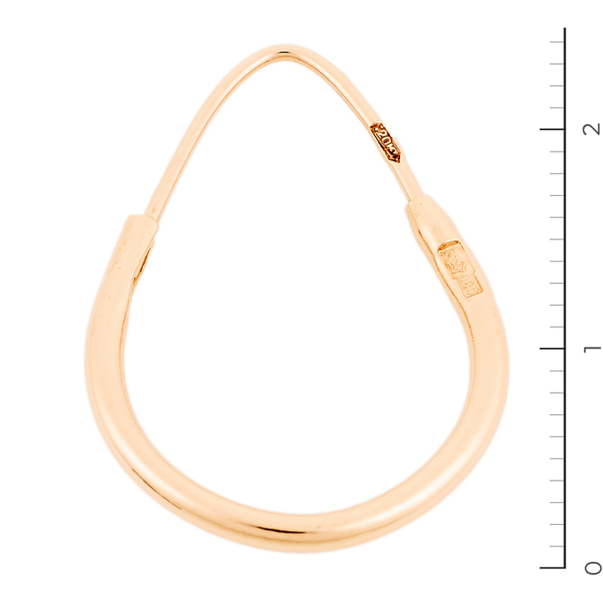 Серьги из красного золота 585 пробы