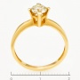Кольцо из желтого золота 585 пробы c 1 бриллиантом Л24126054 фото 4