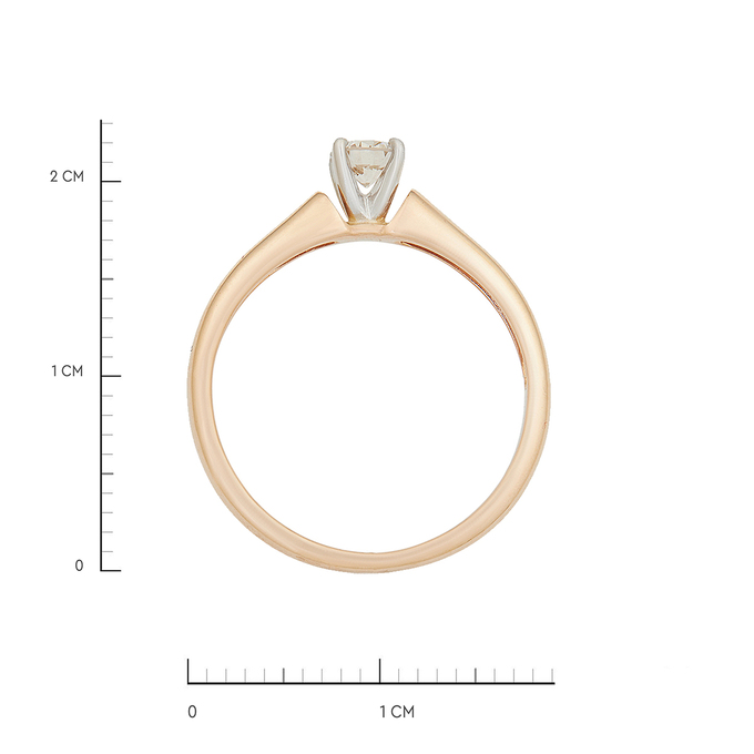 Кольцо из золота 585 пробы c бриллиантом, Л 2811 7598 за 51120