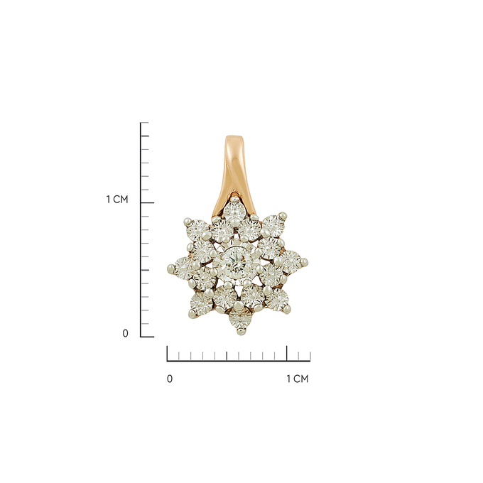 Подвеска из золота 585 пробы c бриллиантом