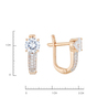 Серьги из золота 585 пробы c фианитами