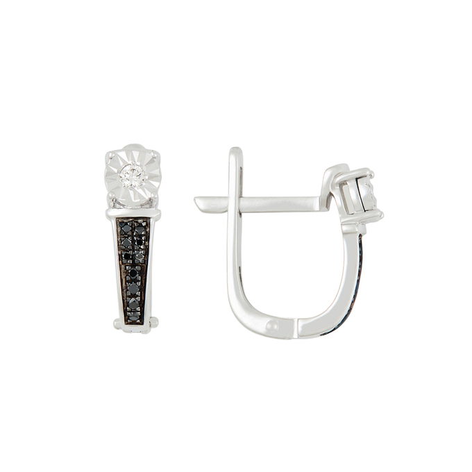 Серьги из золота 585 пробы c бриллиантами, Л 5207 7424 за 20400