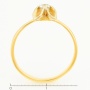 Кольцо из комбинированного золота 585 пробы c 1 бриллиантом Л28079731 фото 4