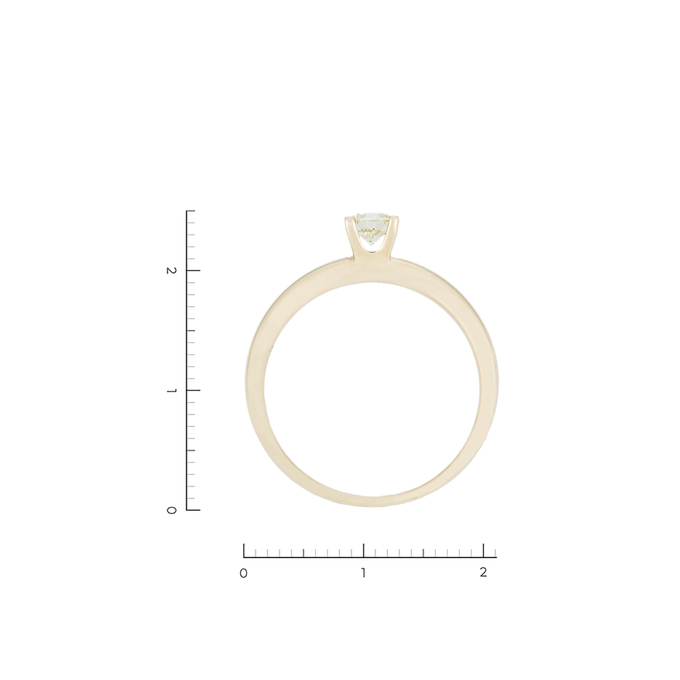 Кольцо из золота 585 пробы c 1 бриллиантом, Л 3506 5581 за 68250