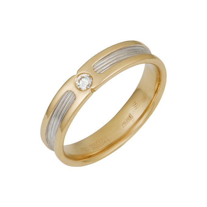 Кольцо из золота 585 пробы c бриллиантом, Л 6302 6027 за 38000