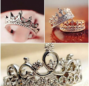 Золотые кольца в виде короны